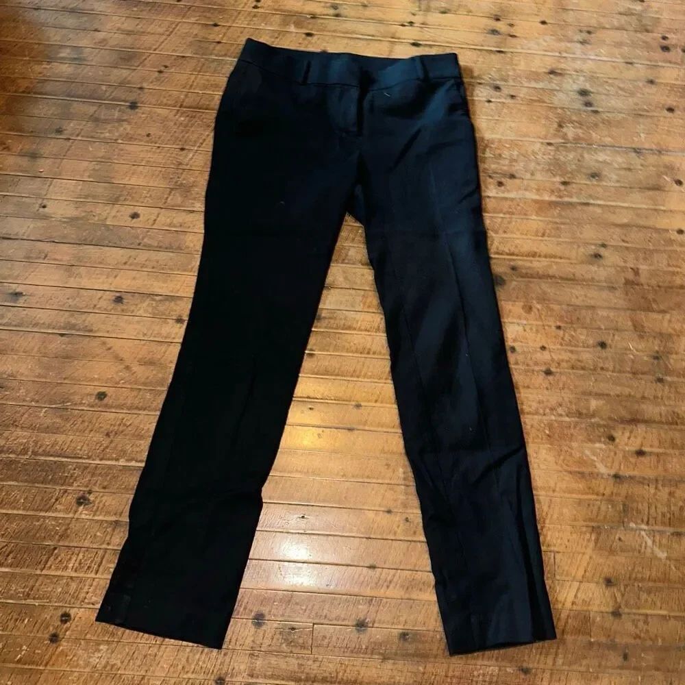 Loft navy business casual straight leg 2 minimalist slacks